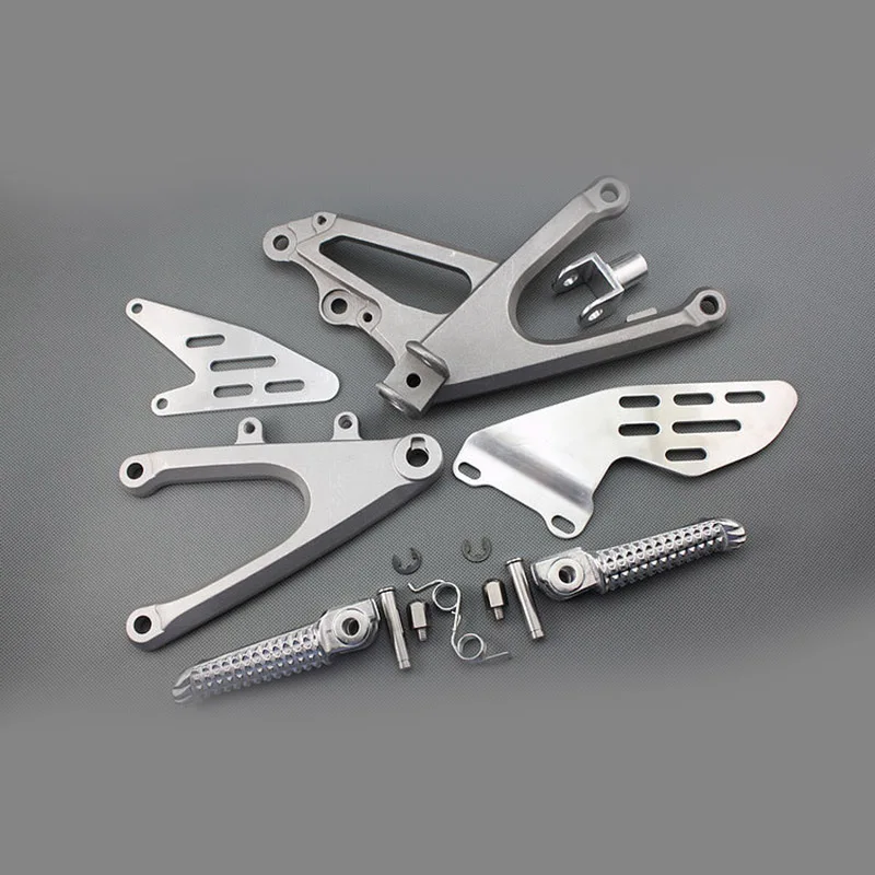 Chrome Motorcycle High Quality Aluminum Front Rider Footpegs Foot Rest Bracket For YAMAHA YZF R1