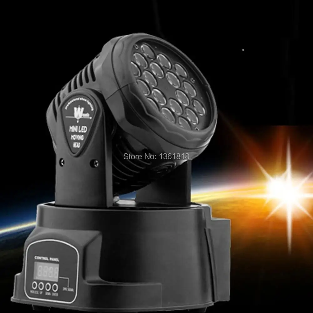 

Fast Shipping 18x3w RGB CREE LED mini Moving Head Light Moving Head Wash Light For Event,Disco Party Nightclub