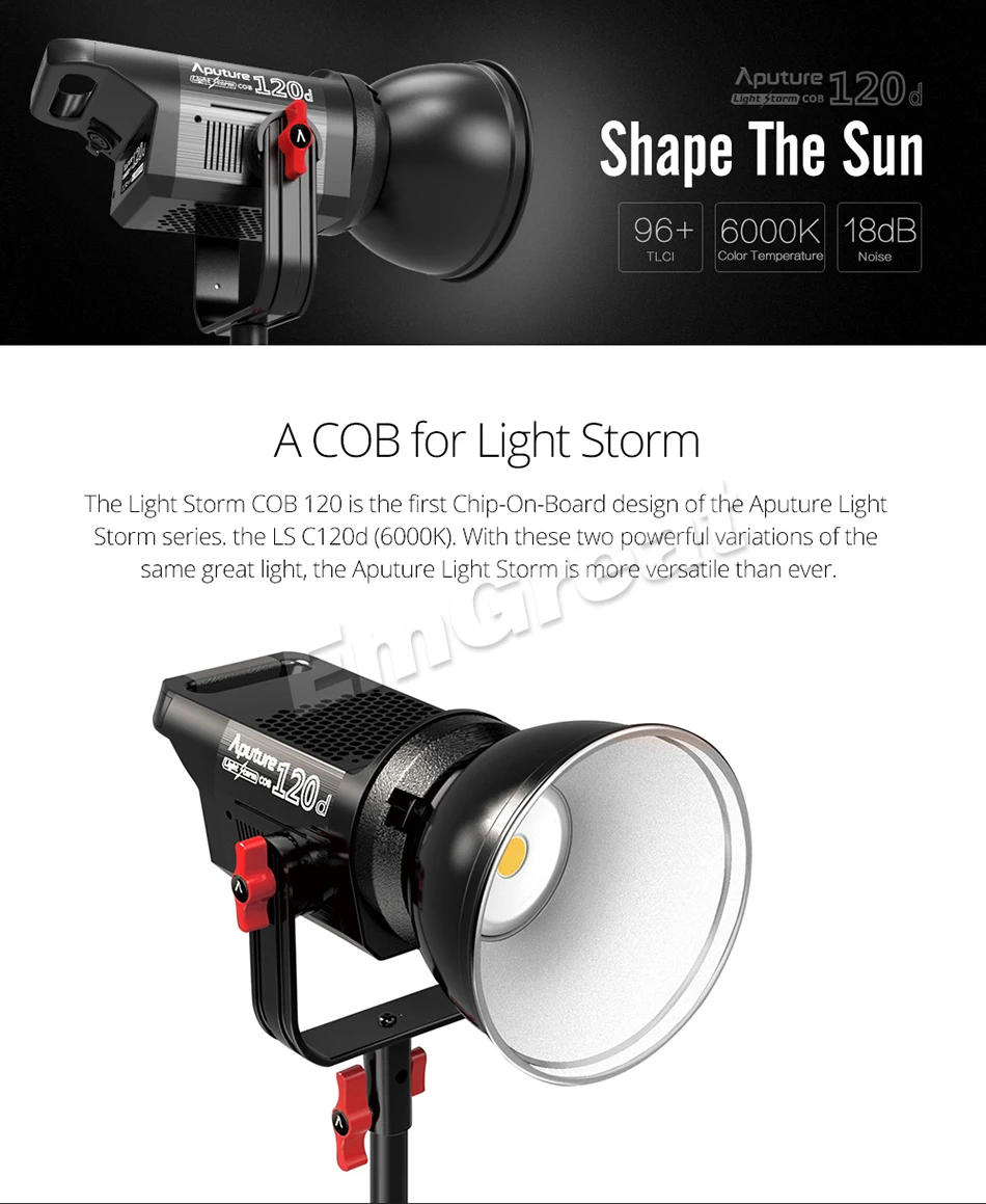 Свет Aputure Storm COB 120D 135W 6000K светодиодный светильник CRI97+ крепление Bowens с пультом дистанционного управления для видео фото пленки