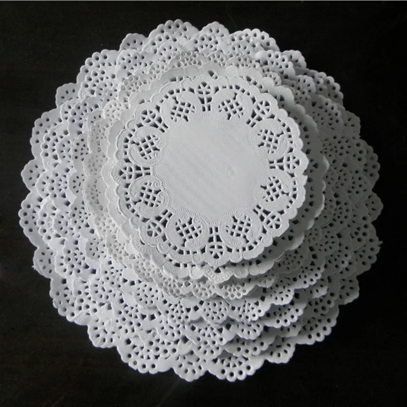 250sheets White Paper Lace Doilies Food Pad Paper Wedding Party Decor