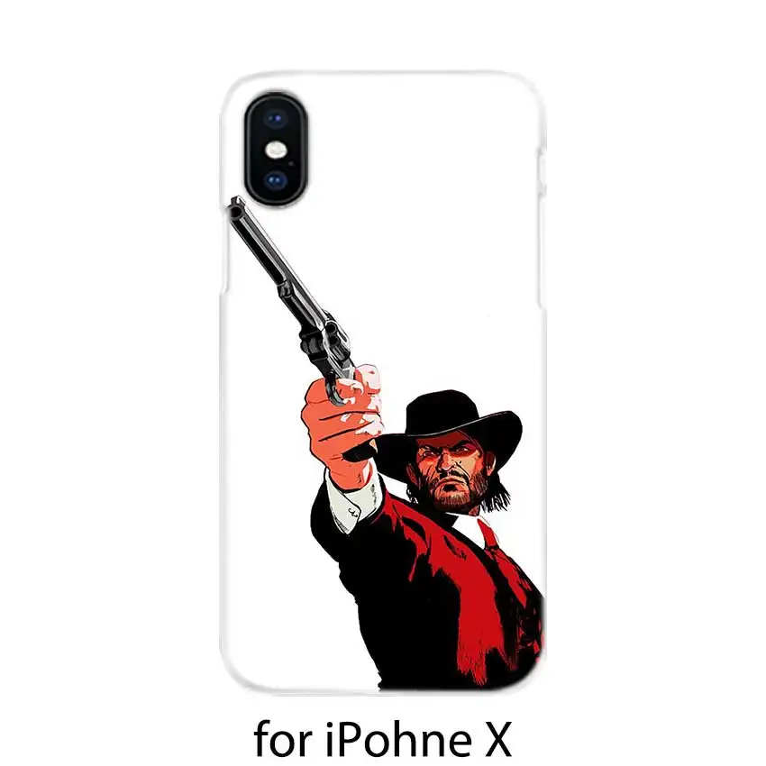 BINFUL iphone case cover transparent coque for iPhone X XR XS Max 8 7 6s 6 Plus 5 5s 5c SE 4s 4 red dead redemption