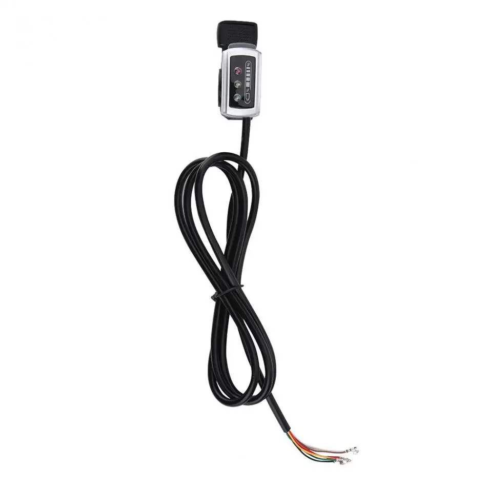 Sale Ebike Thumb Throttle 36V Speed Control 6 Wires Thumb Throttle on Left / Right Handle for E-Bike Electric Bicycle 1.6m cable wire 5