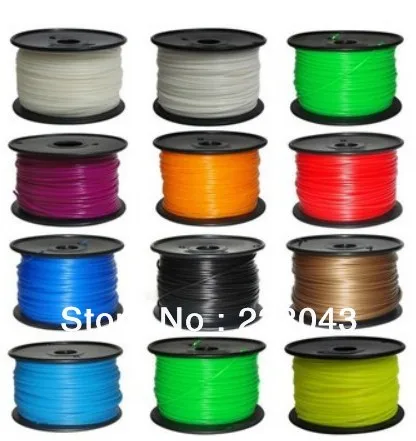 

ABS Filament White 1.75mm 3.0mm (Yellow, Green, Orange, Pink, Red, Blue, Gold)