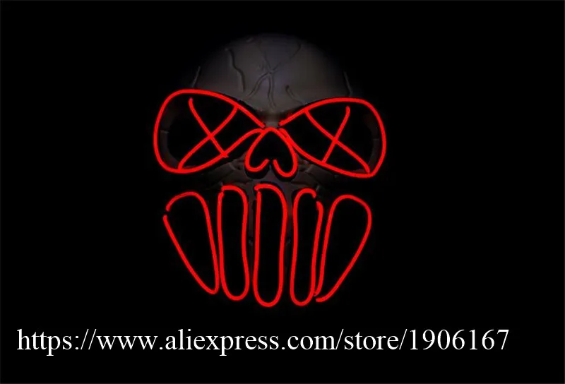 New Year Flash El Wire Led Glowing Beauty Christmas Party Mask Hot Sale22