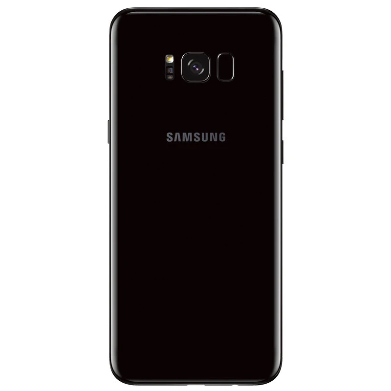 Black Чехол для задней панели samsung с батарейным отсеком и задней стеклянной крышкой для samsung Galaxy S8 G9500 S8 Plus S8+ SM-G955 стекло для батареи - Цвет: Black