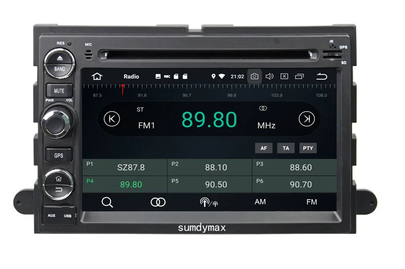 Cheap 7"two din car multimedia gps player for ford Fusion Explorer F150 Edge Expedition with android 9.0 system octa core 4+64G 8