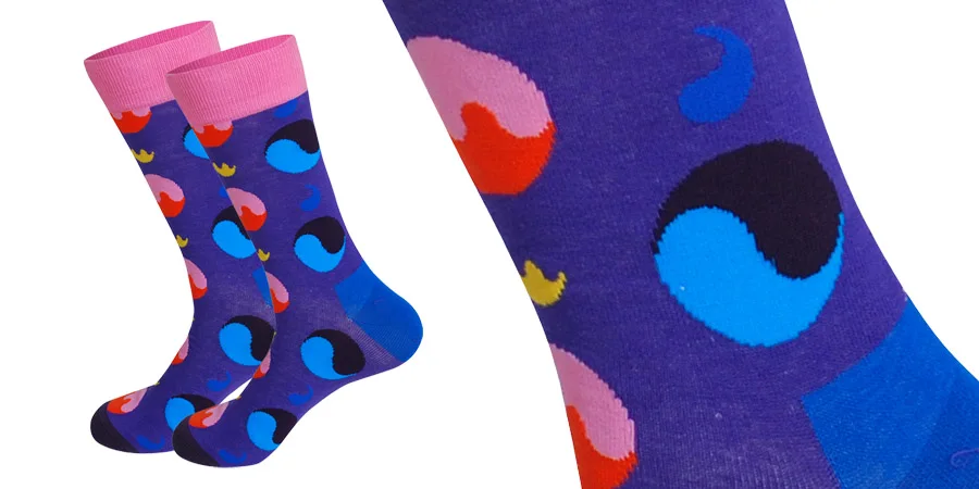 LIONZONE 5 пар/лот Для мужчин свадебные Happy Socks Meias Coloridas Брендовая Дизайнерская обувь пользовательских шаблонов красочные длинные хлопковые