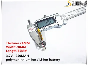 

10pcs [SD] 3.7V,250mAH,[402035] Polymer lithium ion / Li-ion battery for TOY,POWER BANK,GPS,mp3,mp4,cell phone,speaker