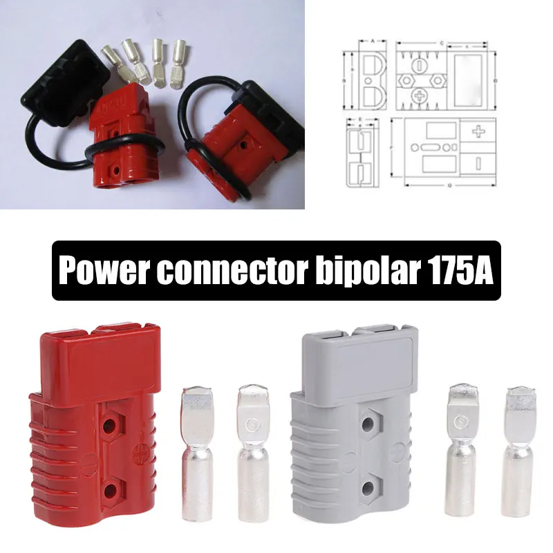 

Vehemo 175A 600V Circuit Connector Mining Equipment Power Plug High Current Plug Power Connector for Universal