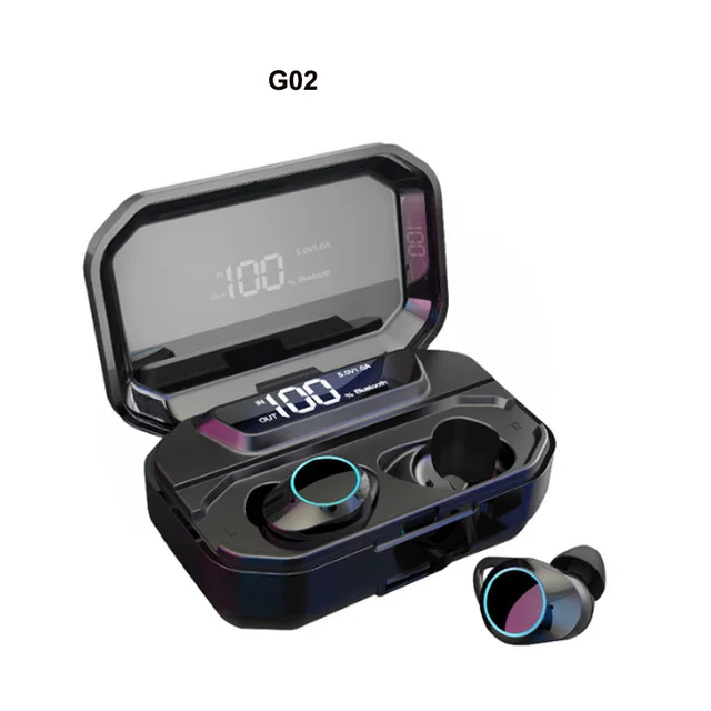 G02 X6P Mini TWS Bluetooth наушники V5.0 беспроводные 9D стерео музыка IPX7 водонепроницаемые наушники с 3300 мАч чехол для зарядки - Цвет: G02