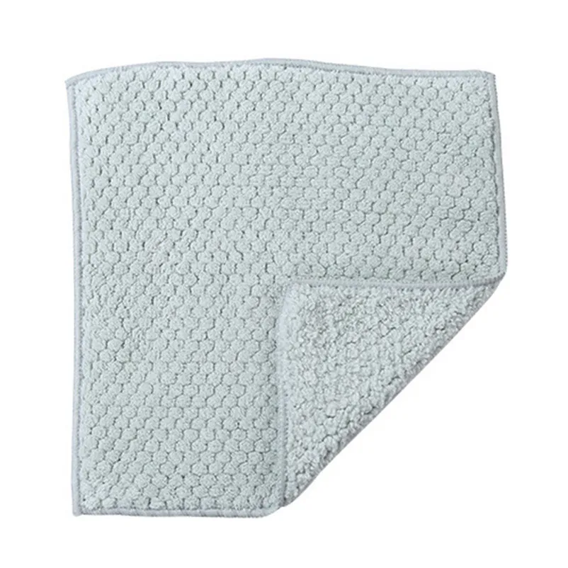 High quality Efficient Anti-grease Color Coral Velvet Dish Cloth Fiber Washing Towel Magic Kitchen Cleaning Wiping 5S12 (12)