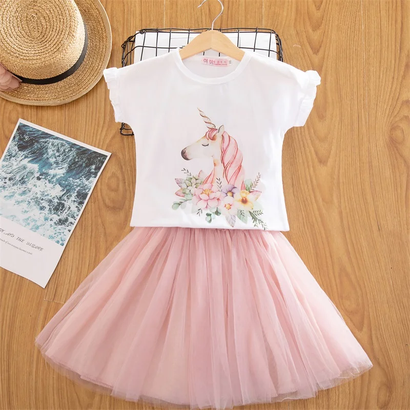 

Unicorn Party Kids Dresses For Girls Princess Dress Children Girls Casual School Wear Birthday Outfits Baby Child Clothing 3 8T
