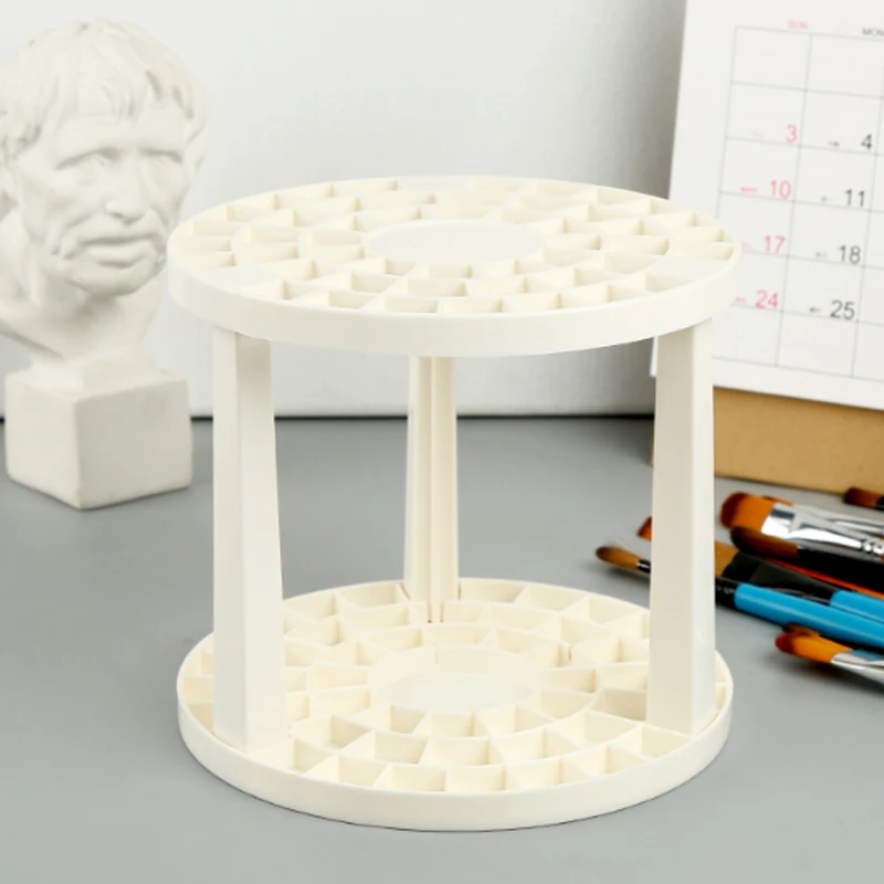 1 PC 49 Holes Brush Painting Pencils Storage Pen Holder Stand Watercolor Pen Container Drawing Tools Bin Rack (4)
