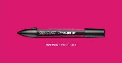 Winsor& Newton ProMarker двойной наконечник графический маркер ручка красные цвета кисти ручки - Цвет: hot pink