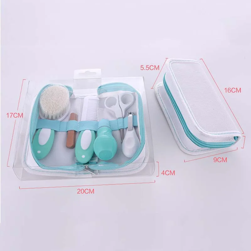 Baby Grooming Care Manicure Set Healthcare Kit Nail Clipper Toothbrush Hairbrush Comb Emery Board Nail Scissor
