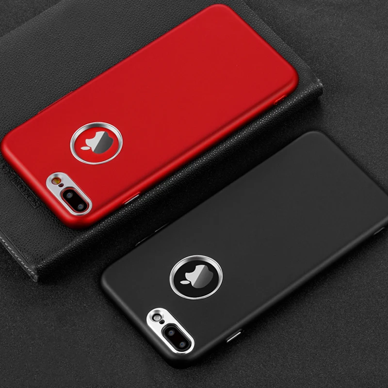 

Phone Case For iPhone 7 Plus Soft Silicone + Metal Bumper Case On The For Apple iPhone 6 6S Plus I6 I7 Back Cover Coque Shell