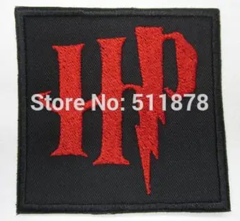 

HP initials Wizard Style Happy Potter patch Movie TV Series Fancy Dress Costume Halloween Embroidered iron on TRANSFER APPLIQUE