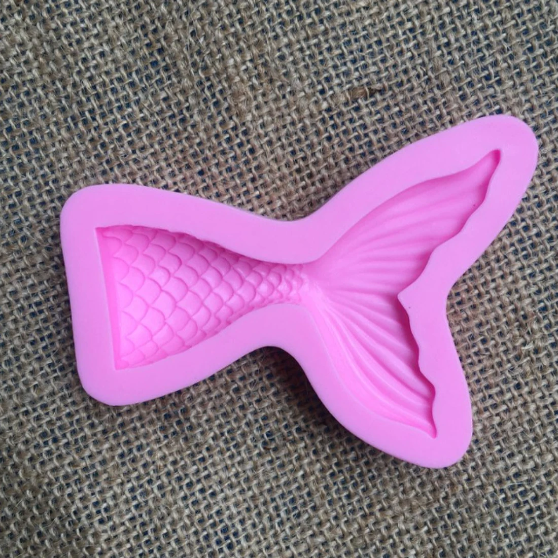 

Christening Mermaid Tail Silicone Mold Fondant Cupcake Cake Decorating Baking Tools Handmade Soap Mold Fish Fork tail