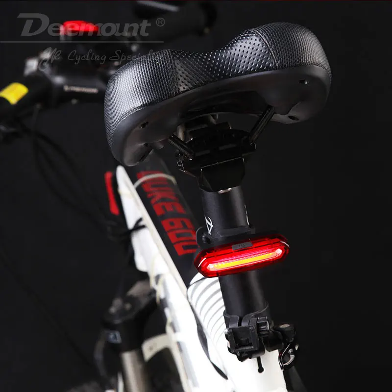 Top Deemount COB Rear Bike light Taillight Safety Warning USB Rechargeable Bicycle Light Tail Lamp Comet LED Cycling Bycicle Light 1