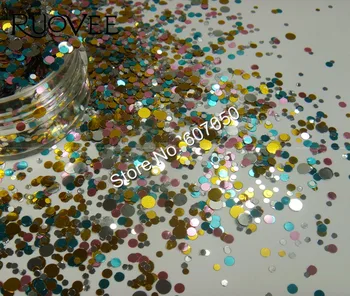 

B3-Mixed Colors Round Dot Glitter Paillette Spangle Shapes for Nail Art Glitter Craft Decoration and Makeup