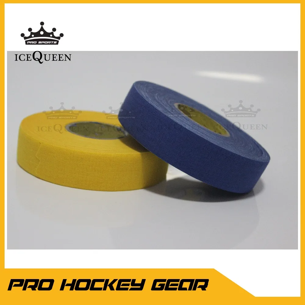 

1-roll Pack Yellow Blue White Black color in stock-Strong Adhesive Hockey Cloth Tape 25mm 25m - 4 colors for your options