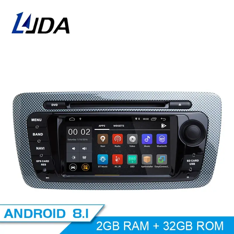 

LJDA 2 Din Android 8.1 Car Radio For seat ibiza Car CD DVD Multimedia Player Stereo Auto Audio GPS WIFI Quad Core Canbus 2G+32G