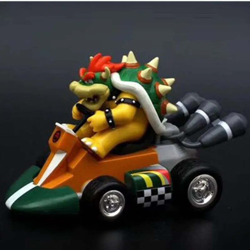 7 Styles Super Mario Bros Action Figure Mario Pull Back Kart Racer Car Donkey Kong Luigi Yoshi Toad Princess Action Figures Toys