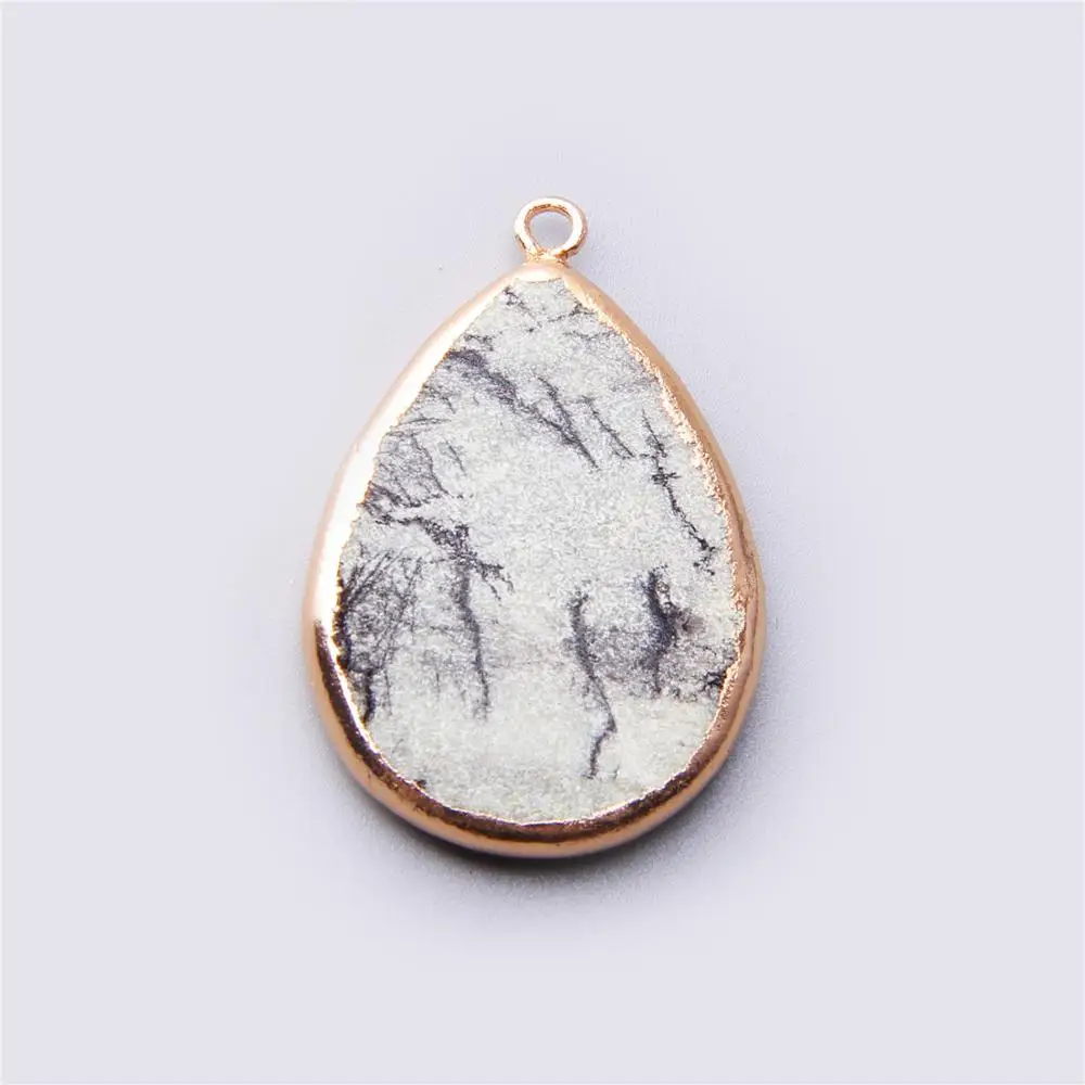 

Natural white gray stone druzy necklace pendant wholesale stone slice pendant gold agates druzy necklace pendant Stone Druzy