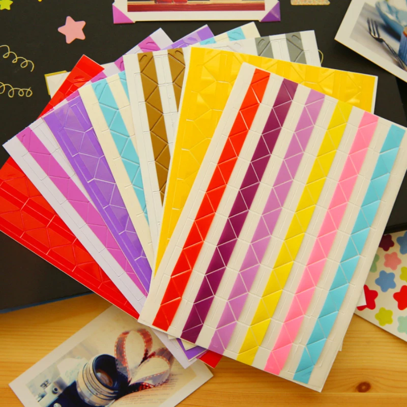 (10 Sheets/lot) Diy Handmade Album Corner Sticker Photo Corner Stickers