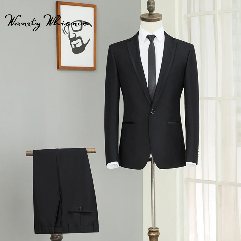 

Hot Sale 2017 New Style Men Black wedding/party suits /party dress/Lounge & Wedding Tuxedos /Mens wedding suits(Jacket+Pants)