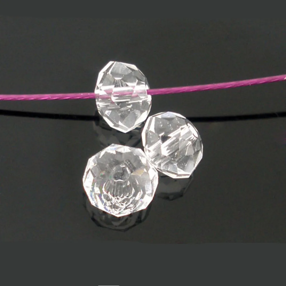 

DoreenBeads Glass Loose Beads Flat Round Transparent Faceted Transparent About 4mm( 1/8") Dia, Hole: Approx 0.8mm, 25 Pieces