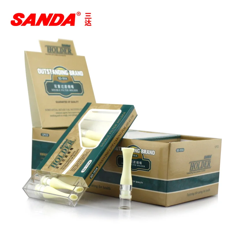 

96pcs(12packs)/lot Sanda SD-191A food PP material filter cigarette holder,Disposable healthy smoking cigarette filters