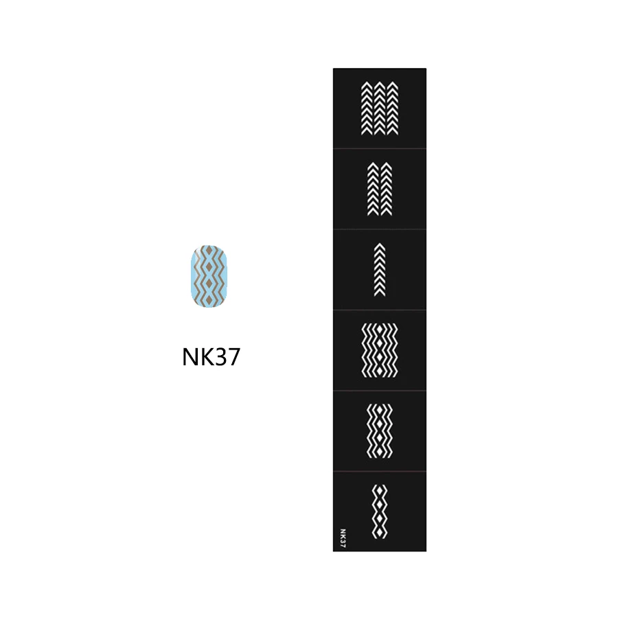 1 шт. Модная волна Стиль Аэрограф Для блесток трафарет штампы для ногтей красящий лак Дизайн Маникюр стемпинг для украшения ногтей инструмент-шаблон NK05