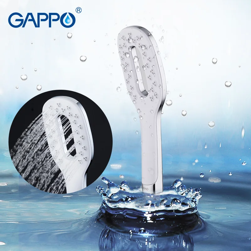 

GAPPO white Shower Head showerhead ABS water booster High Pressure Boost water saving shower head