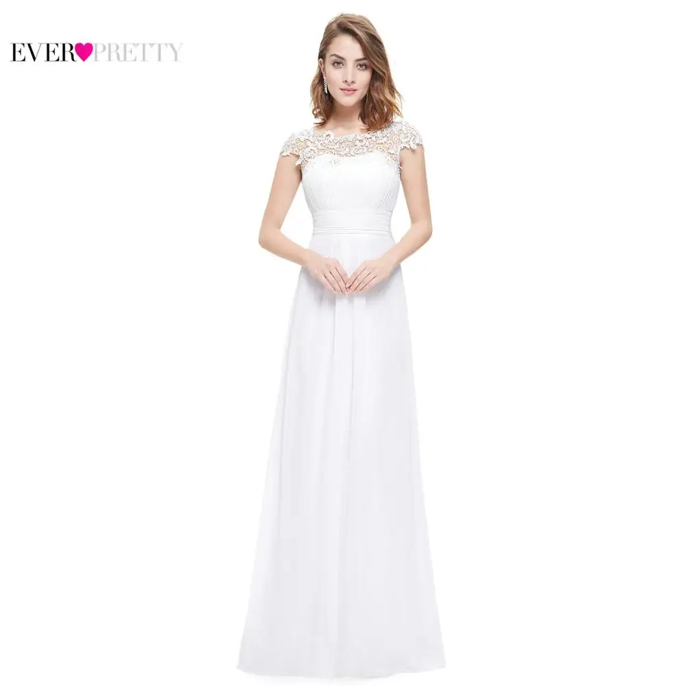 Длинные лэйси декольте открыть назад элегантный вечерние платья 09993 с тех довольно новое поступление нескольких цветов - Цвет: White