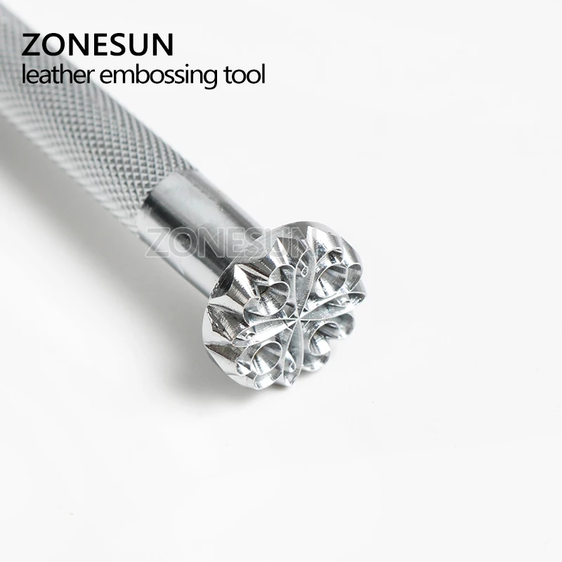 ZONESUN инструмент для тиснения кожи винтажный цветочный узор Классическая ручная