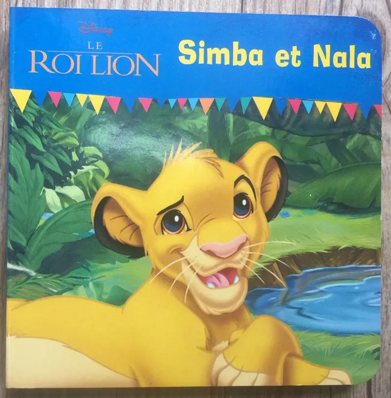 

Parent child kids baby early education picture story book French learning book Simba et Nala pocket mini book Age 0 - 6