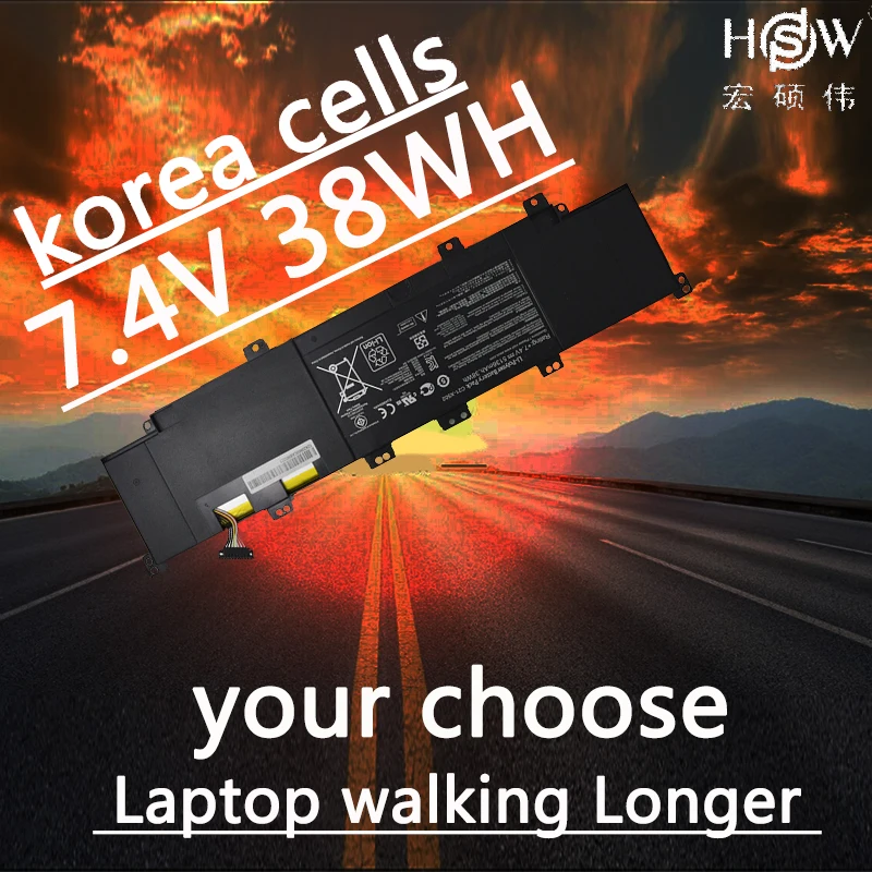 HSW Battery C21-x502 Battery for Asus Vivobook X502 X502c X502ca Series Laptop battery 7.4v 38wh bateria akku
