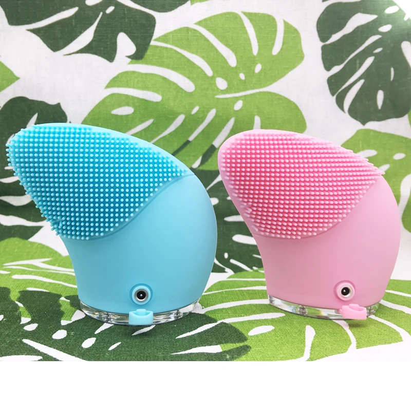 1PC Waterproof Electric Face Cleanser Brush Silicone Cleansing Device