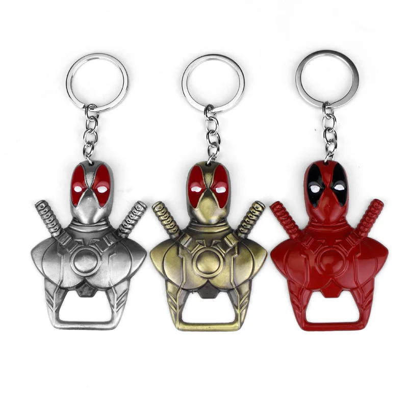 

Marvel X-Men Deadpool Keychain Figure Key Ring Bottle Opener Pendants Model Toys Doll