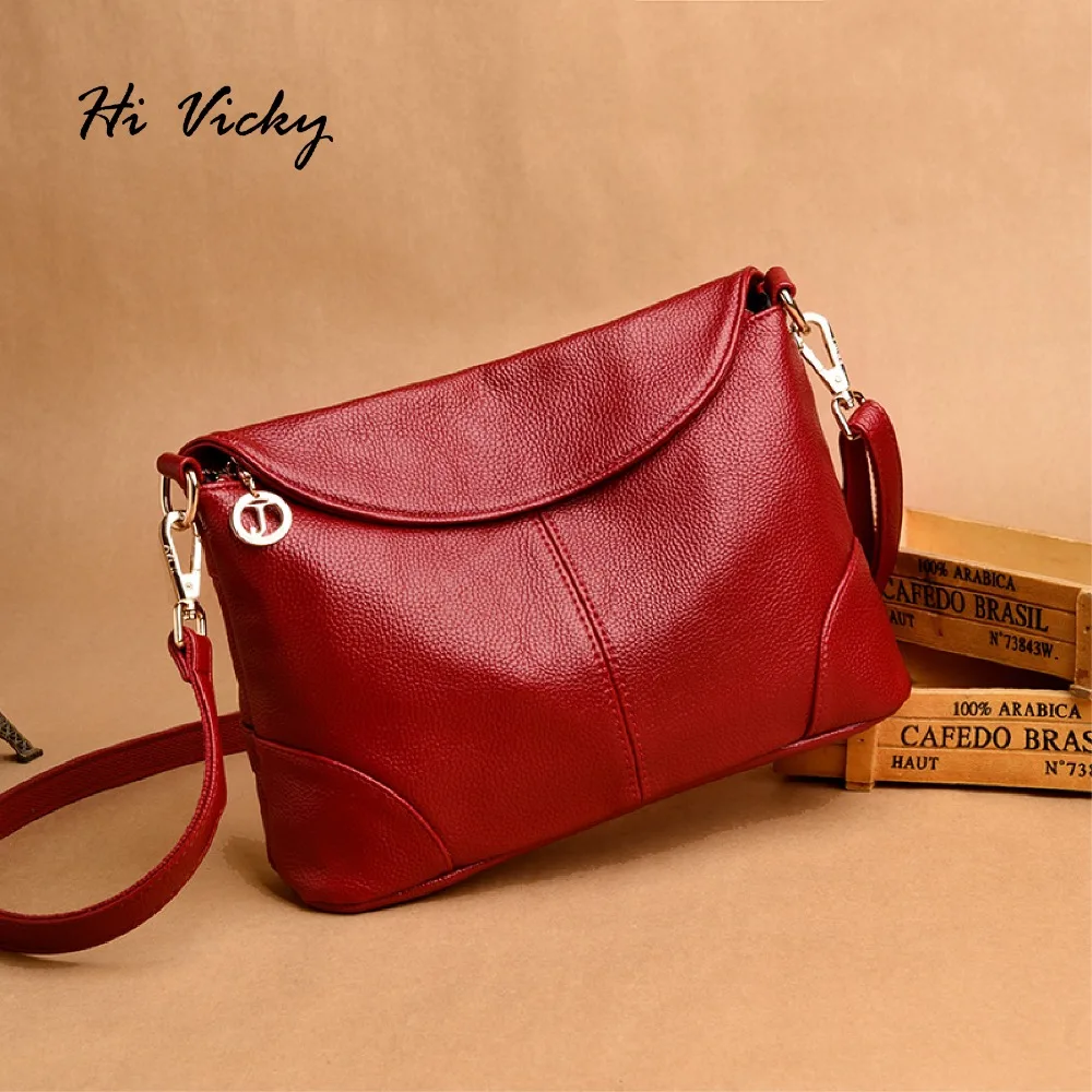 2018 الساخن عالية الجودة المرأة حقيبة يد فاخرة الأحمر حقيبة ساعي لينة حقيقية أزياء والجلود السيدات Crossbody أكياس الإناث Bolsas