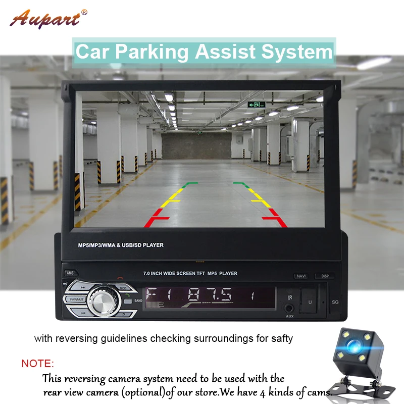 Clearance Car radio 1 din GPS navigation MP4 MP5 universal multimedia player 1din bluetooth 7 inch HD touch Screen Retractable for 2 din 1