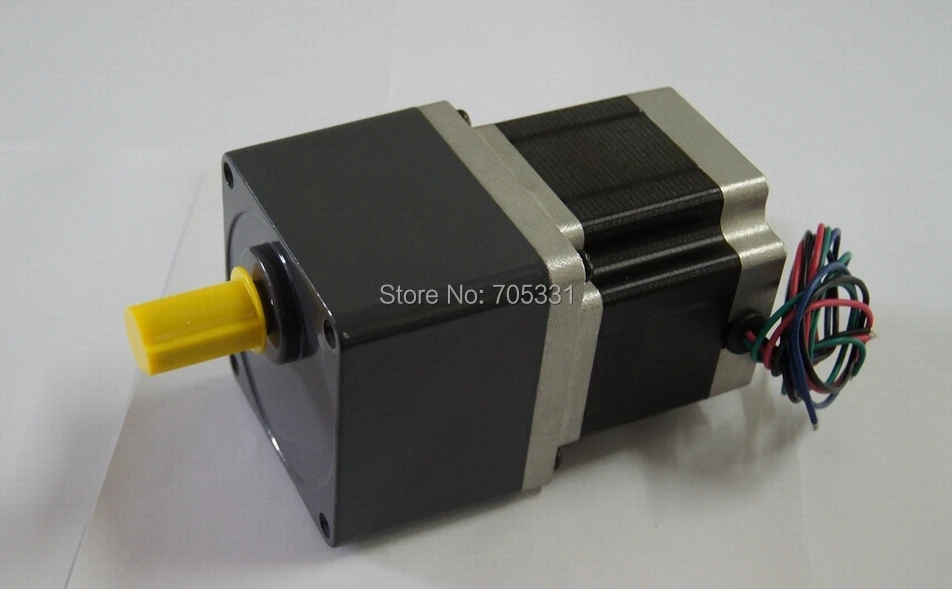 

4-lead 1.8 Angle NEMA 34 Geared Stepper Motor with 4.5N.m Holding Torque Motor Length 80mm Gear Ratio 1:3