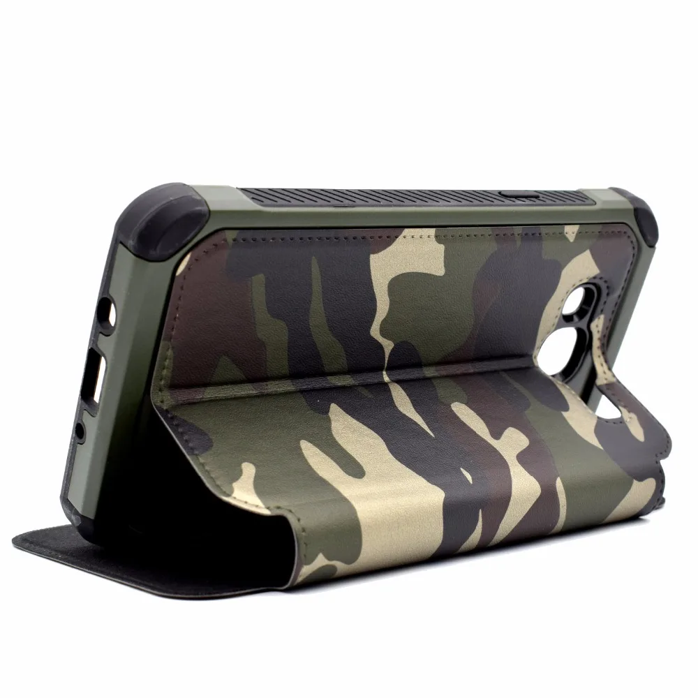 Army Green Camouflage Flip Case for Samsung Galaxy S7/S7 Edge Back Cover Holster for J1 J2 J5 J7