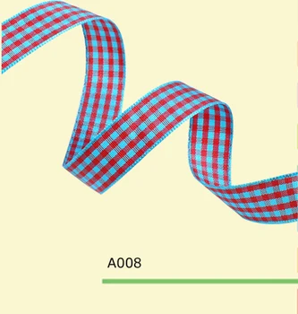 

7/8" Inch 22mm checked plaid gingham ribbon