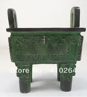 

0116P [old craft ] Fast Shipping old handwork Chinese bronze tripod statue decoration carved totem (A0314)