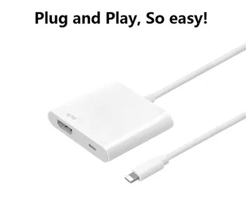 

Digital AV TV HDMI Cable Adapter For iphone 5 6 6S 7 7Plus 8 8Plus X