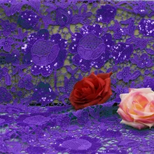 Нигерийская блестящая ткань, 3 фиолетовых цвета, последняя модель,, фиолетовая кружевная ткань с бусинами, последняя кружевная ткань