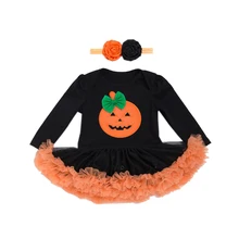 

Halloween 2018 Newborn Baby Girls Infant Clothes Long Sleeve Cotton Jumpsuit Bodysuit Clothing Baby Girl Outfits Sunsuit Set