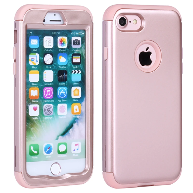 

For Apple iPhone 7 Case 7 Plus Silicone & Plastic Hard Cover iPhone 7 Plus Phone Case With Rubber TPU Coque For iPhone7 Plus